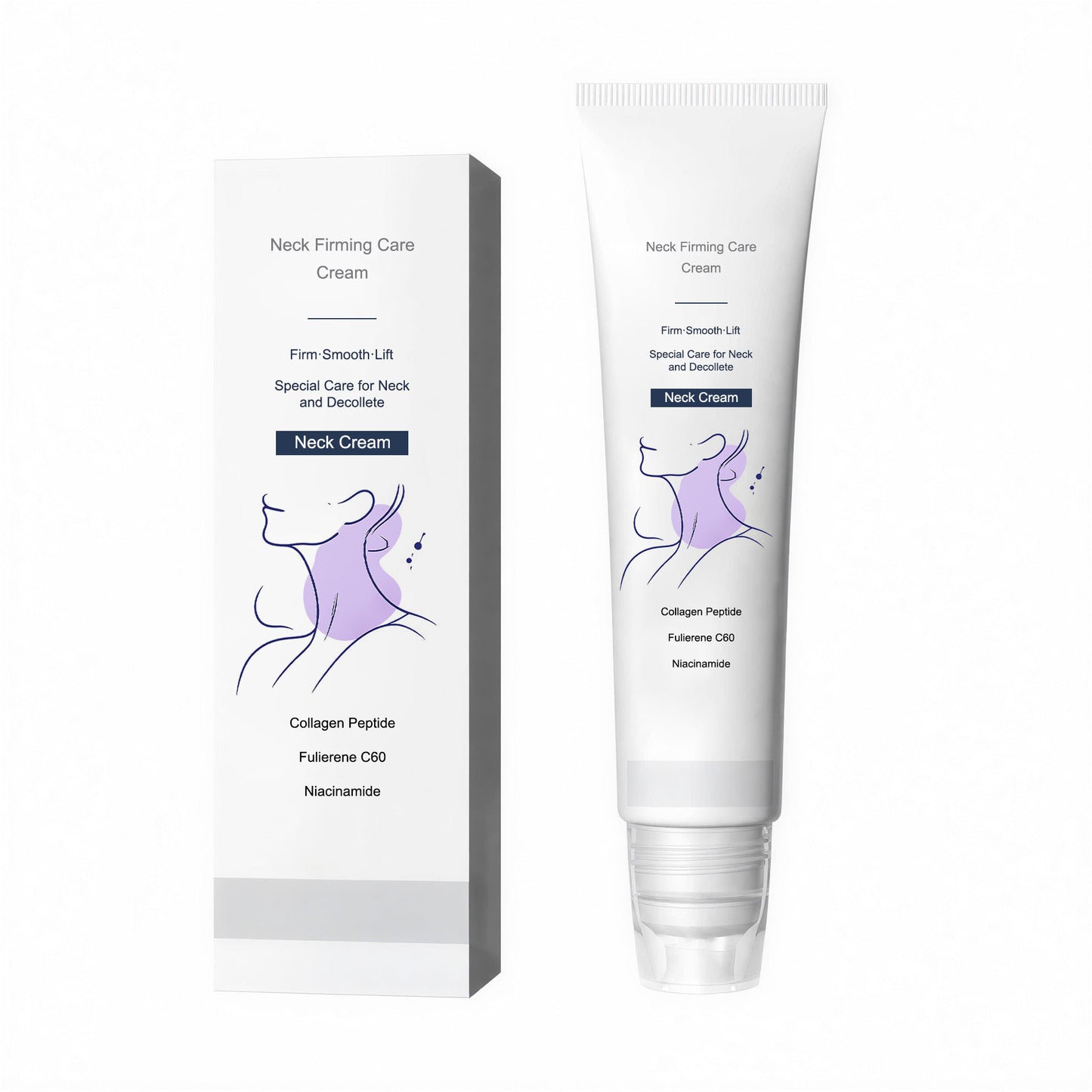 Roller Massage Neck Cream 🧴 Collagen & Hyaluronic Acid | Firms Neck, Reduces Wrinkles & Double Chin