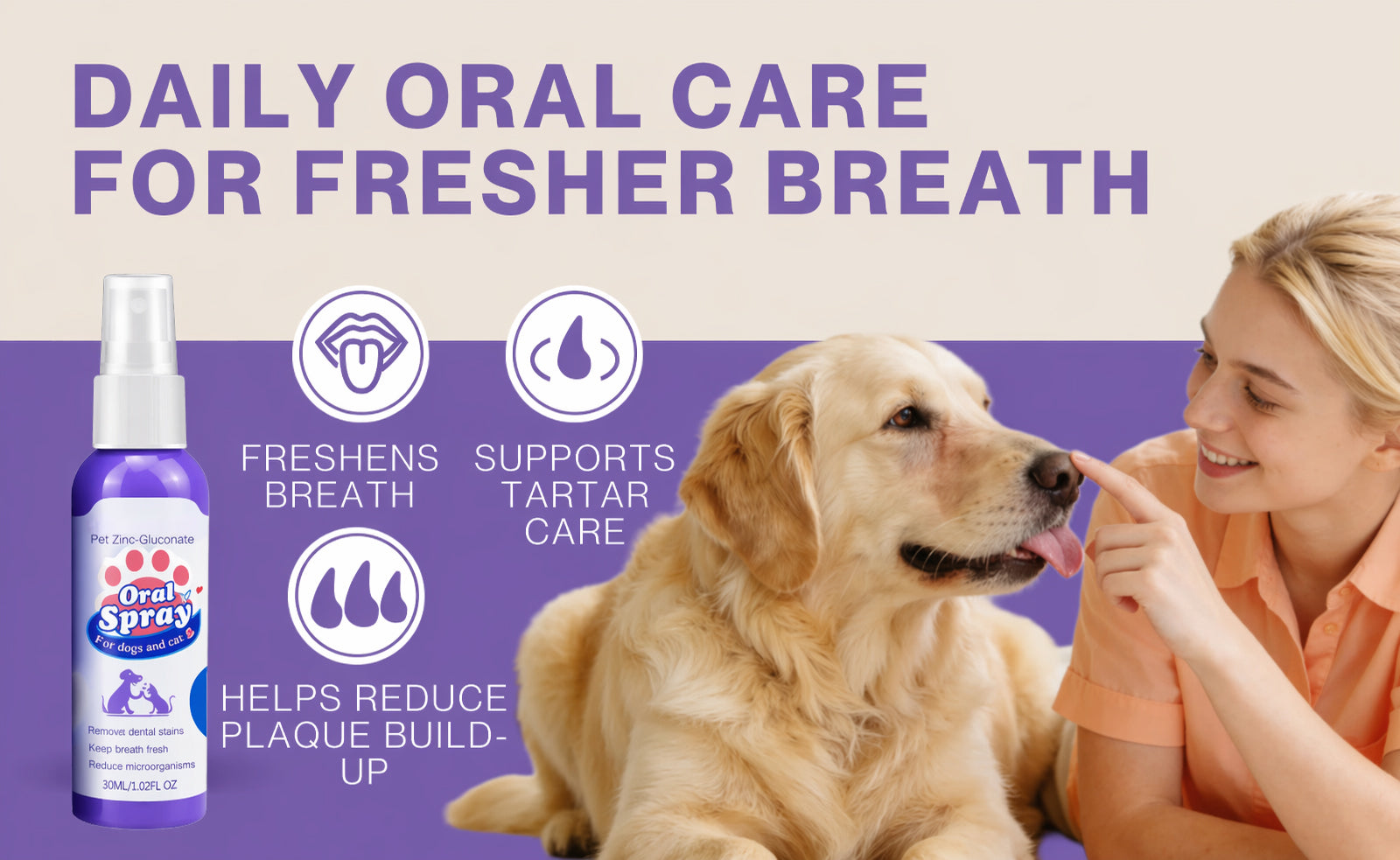 Pet oral care spray